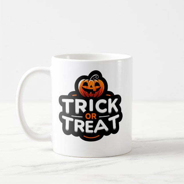 Trick oder Treat-Tasse Kaffeetasse (Links)