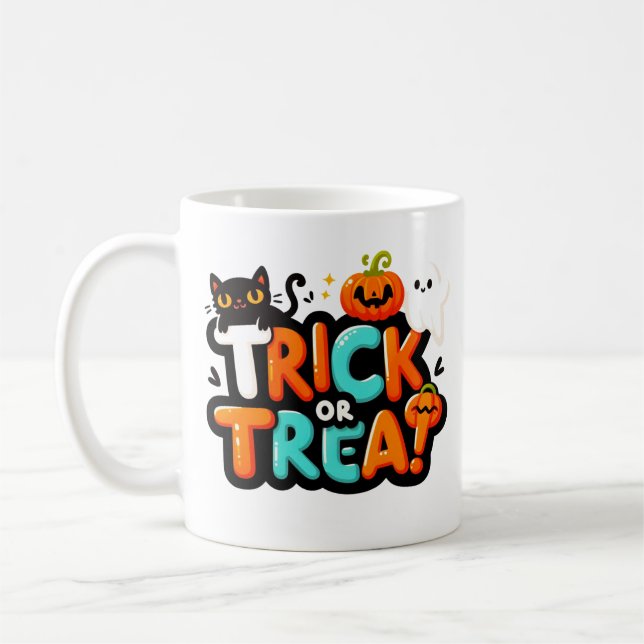 Trick oder Treat-Tasse Kaffeetasse (Links)