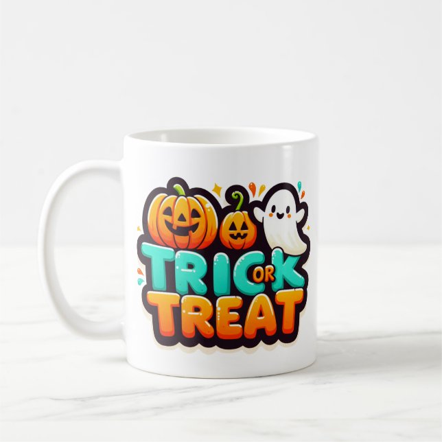 Trick oder Treat-Tasse Kaffeetasse (Links)