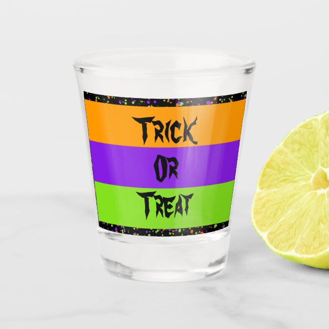 Trick oder Treat / Tier / Punkte / Schnapsglas (Vorderseite)