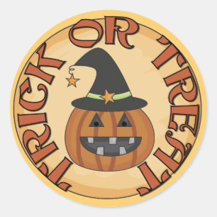 Trick oder Treat Tshirts und Geschenke Runder Aufkleber