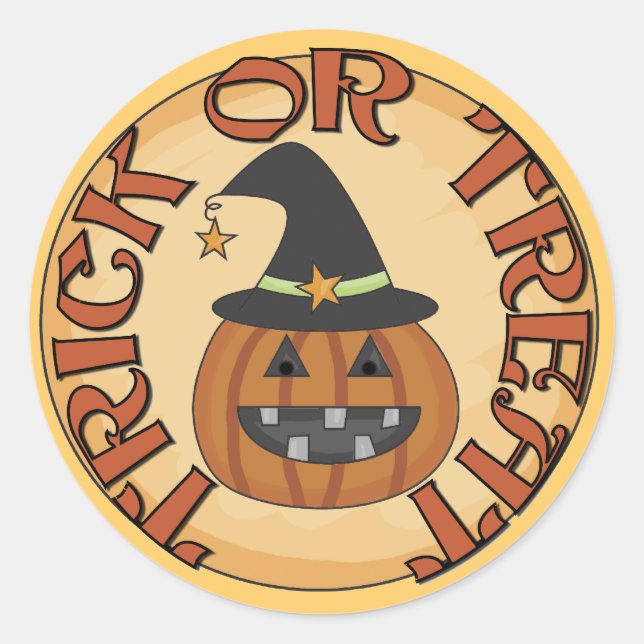 Trick oder Treat Tshirts und Geschenke Runder Aufkleber (Vorderseite)