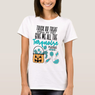 Trick oder Treat Türkis T-Shirt