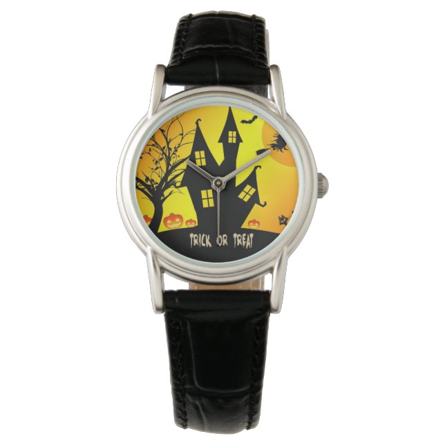 Trick oder Treat zu Halloween Armbanduhr (Vorderseite)