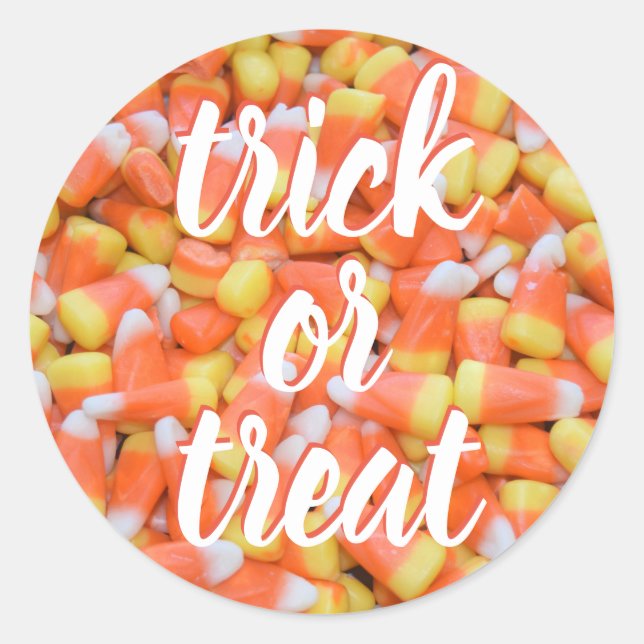 Trick oder Treat - Zuckermais - Halloween Runder Aufkleber (Vorderseite)
