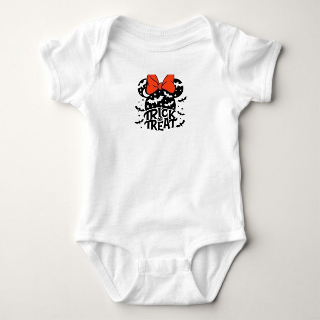 Trick oder Treatment Mini Baby Strampler (Vorderseite)