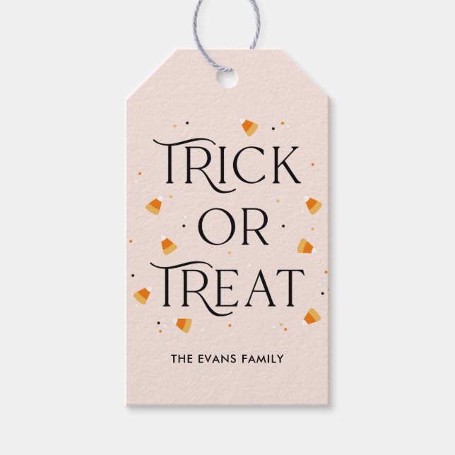 Trick oder Treatzeit Halloween-Gastgeschenk Geschenkanhänger (Vorderseite)