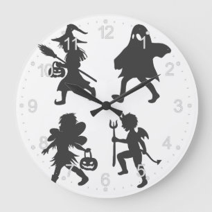 Trick oder Tree - Farbe auswählen Große Wanduhr