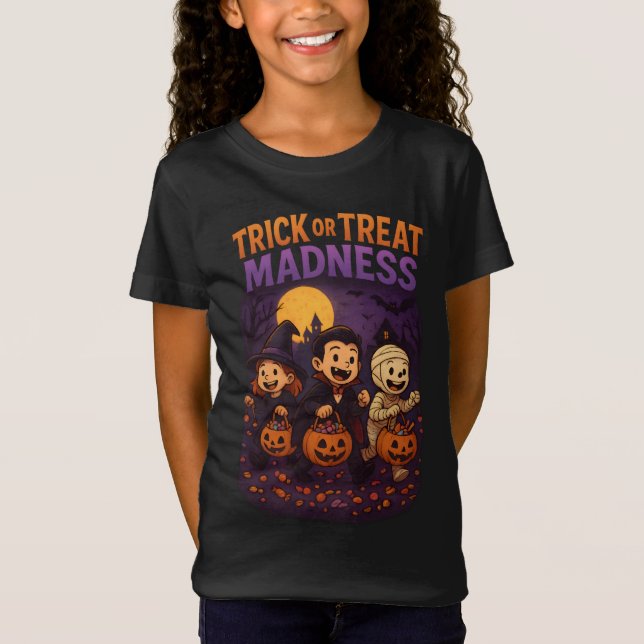 Trick oder Treppen Halloween-Kleidung männliche Fr T-Shirt (Vorderseite)