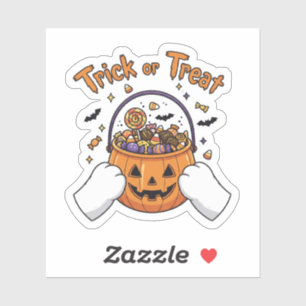Trick- oder Treppenpaws - Niedliches KatzenHallowe Aufkleber