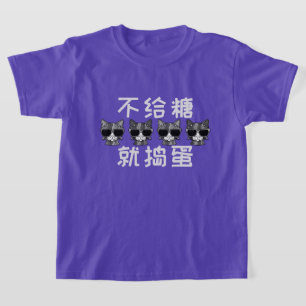 Trick oder Trete auf Chinesisch T-Shirt