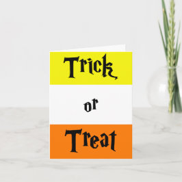 Trick oder Trete, Halloween-Karte klein, 4" x 5,6" Dankeskarte