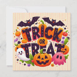 Trick oder Treten Grußkarten Karte