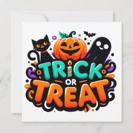 Trick oder Treten Grußkarten Karte