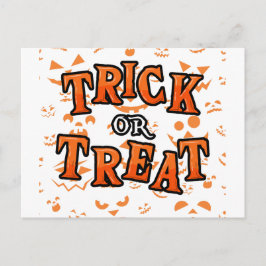 Trick oder Treten Halloween-Postkarten Postkarte