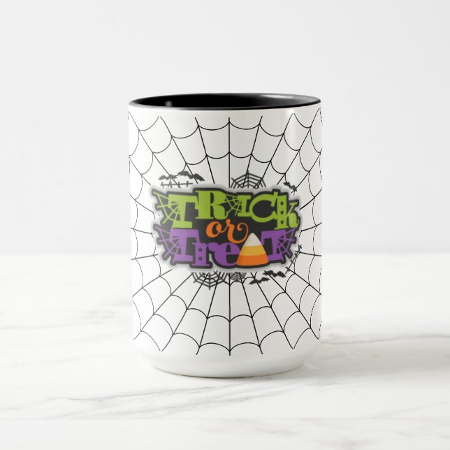 Trick oder Treten mit Spider Web Tasse (Zentrum)
