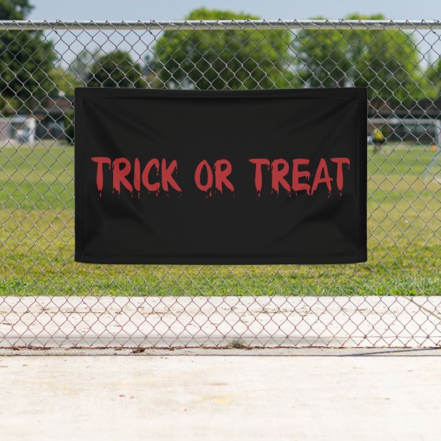 Trick oder Treten schwarzen roten Bluttext Hallowe Banner (Insitu)