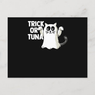 Trick oder Tuna Halloween Feiertagspostkarte
