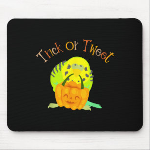 Trick oder Tweet Parakeet Budgie Mama Halloween Bi Mousepad