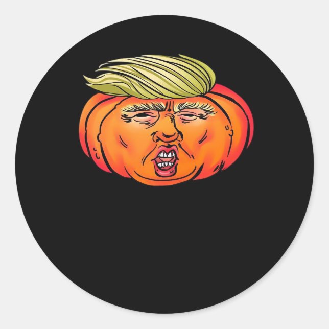 Trick oder Verrat Anti Halloween Pumpkin Trumpkin Runder Aufkleber (Vorderseite)