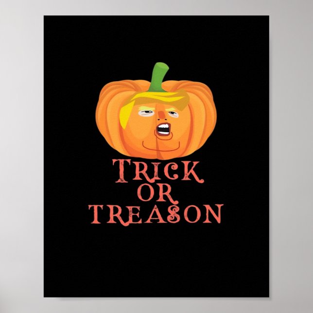Trick oder Verrat Halloween Einprägen Trumpkin-Des Poster (Vorne)