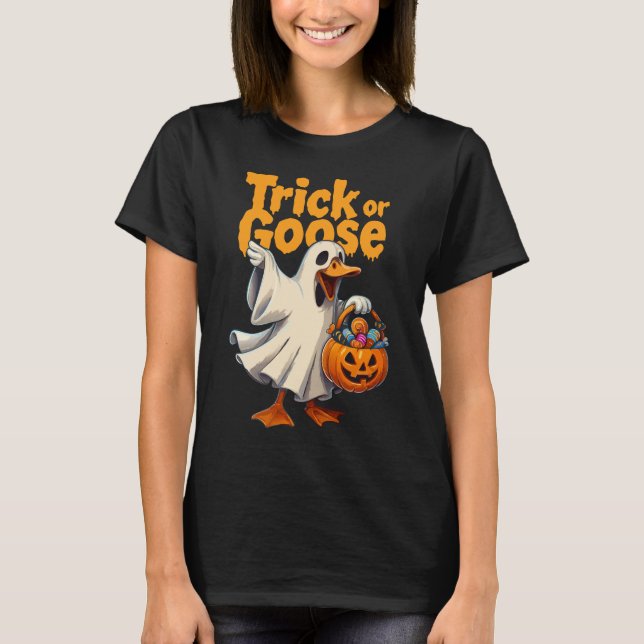 Trick or Gans Halloween Gans T-Shirt (Vorderseite)