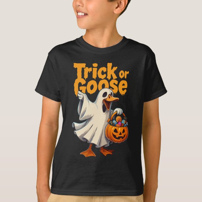 Trick or Gans Halloween Gans T-Shirt (Vorderseite)