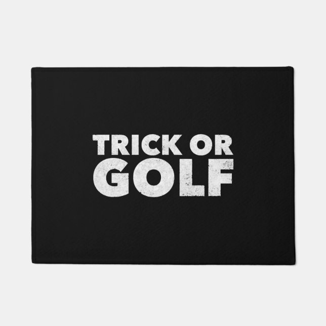 Trick Or Golf Funny Halloween Fußmatte (Vorderseite)