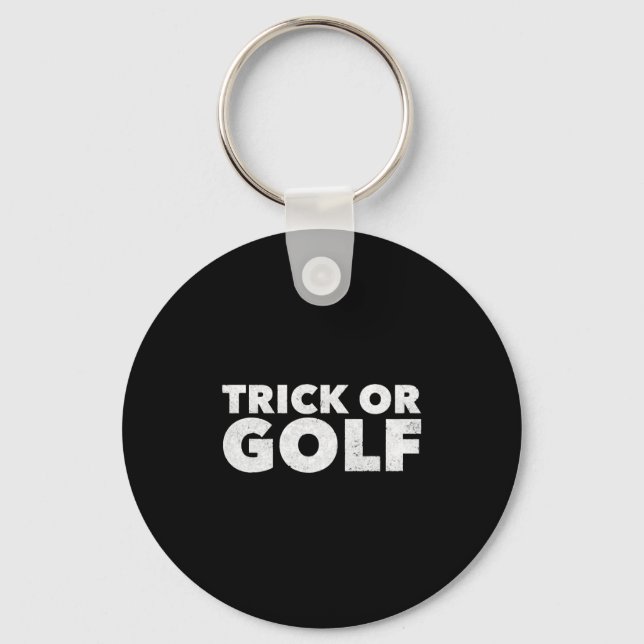 Trick Or Golf Funny Halloween Schlüsselanhänger (Vorderseite)