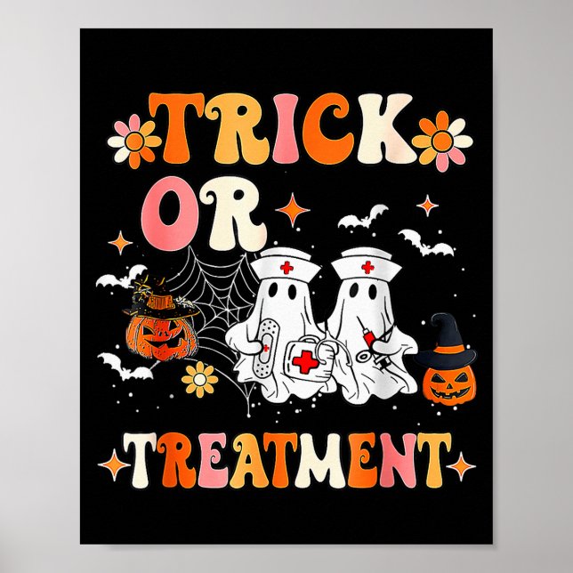 Trick Or Halloween Radiation Oncology Rad Therapy  Poster (Vorne)