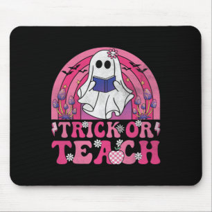 Trick or lehren Groovy Halloween Retro Boo Ghost T Mousepad