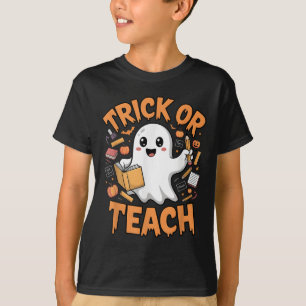 Trick or lehren Halloween Lehrer Kostüm Party Gho T-Shirt
