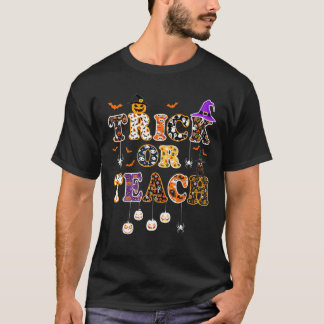 Trick or lehren lustige Lehrer glücklich Halloween T-Shirt