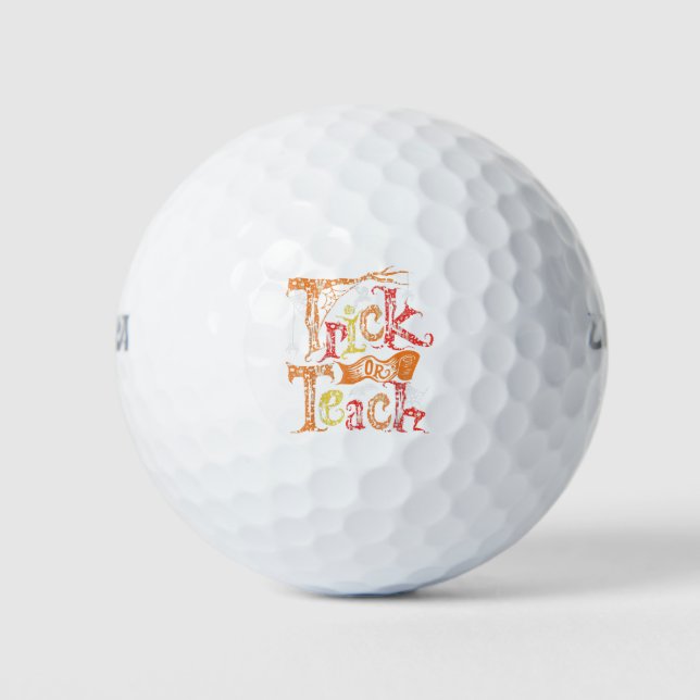Trick or lehrer Funny Halloween Tee Golfball (Vorderseite)
