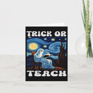 Trick or lehrer Halloween van Gogh St. Karte