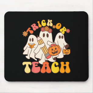 Trick or lehrghost Halloween Lehrerin Ästhetik Mousepad