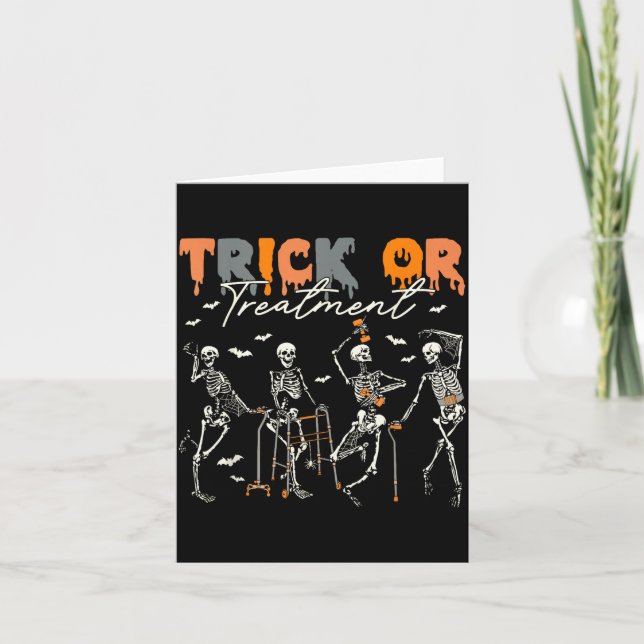 Trick Or Pt Physical Therapy Therast Halloween  Karte (Vorderseite)