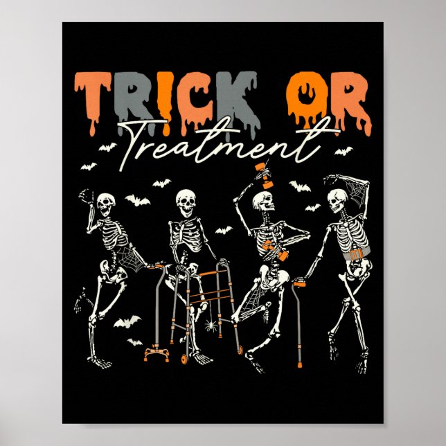 Trick Or Pt Physical Therapy Therast Halloween  Poster (Vorne)