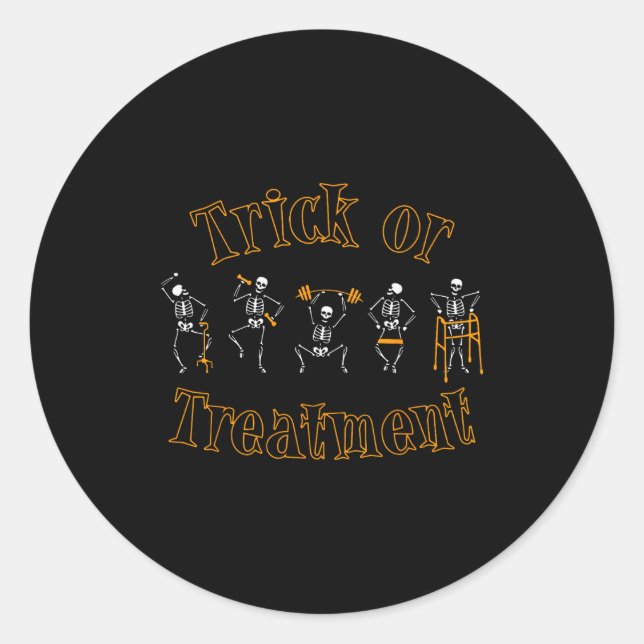 Trick Or Pt Physical Therapy Therast Halloween  Runder Aufkleber (Vorderseite)