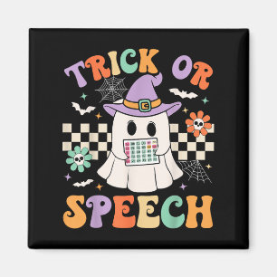 Trick or Speech Halloween Slp Retro-Sprechtherapie Magnet