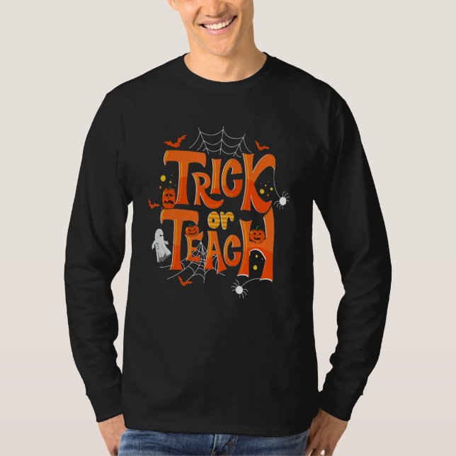 Trick Or Teach Funny Teacher Halloween Costume Men T-Shirt (Vorderseite)