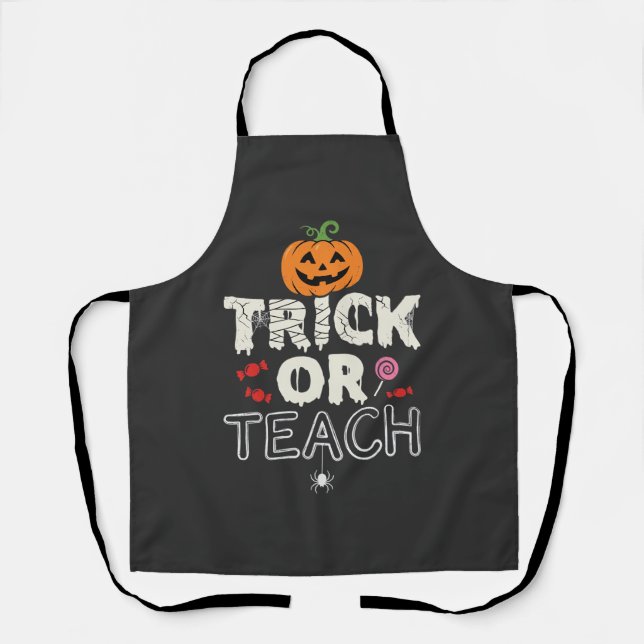 Trick or Teach Halloween-Lehrer-Design (2)_1 Schürze (Vorderseite)