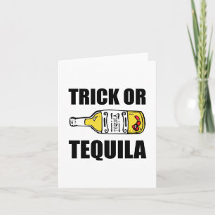 Trick or Tequila Halloween Funny Karte