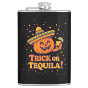 Trick or Tequila – Lustige Halloween-Kürbisparty F Flachmann