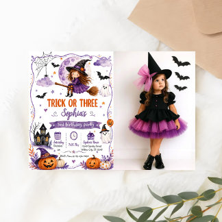 Trick or Three 3. Geburtstag Einladung