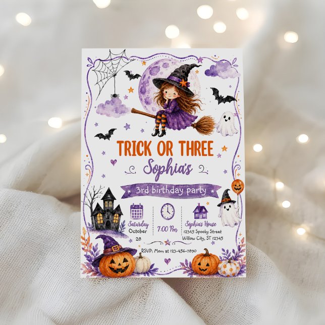 Trick or Three 3. Geburtstag Einladung (Von Creator hochgeladen)