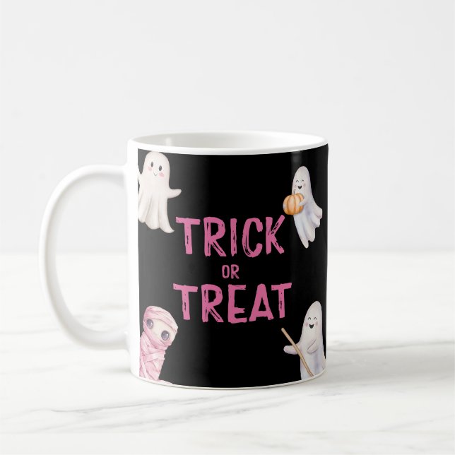 Trick Or Three Halloween Ghost Birthday Party Kaffeetasse (Links)