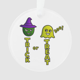 "Trick or Treat Boo!" Funny Halloween Ornament
