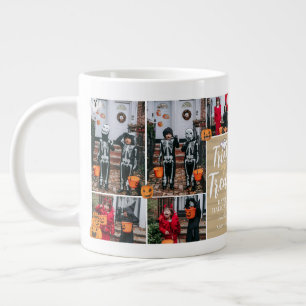 Trick or Treat Boo Halloween Familienfoto Collage Jumbo-Tasse