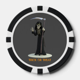 Trick or Treat. Cartoon Grim Reaper Pokerchips